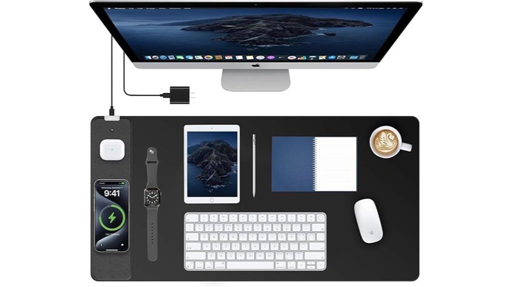 large wireless charging mousepad