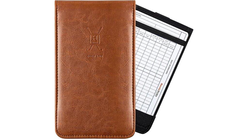 leather golf scorecard holder