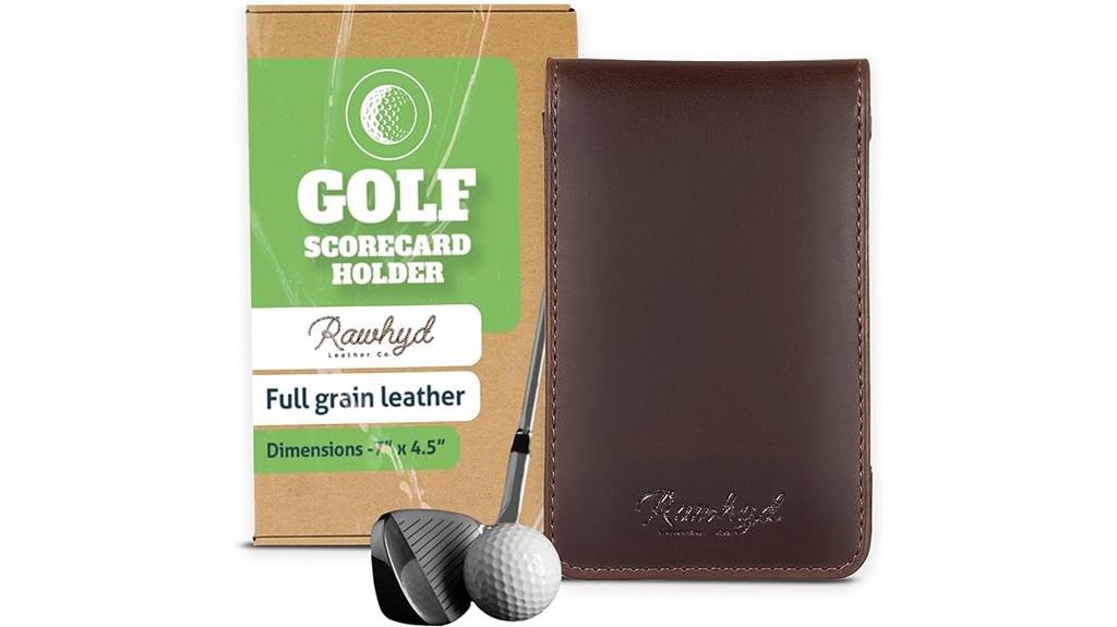 leather golf scorecard holder