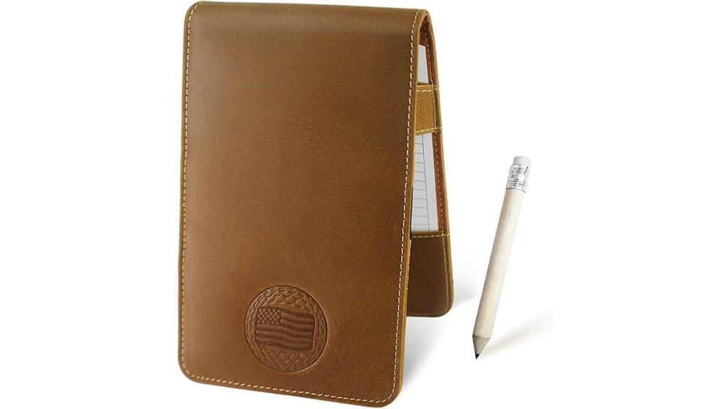 leather golf scorecard holder