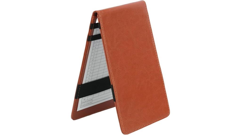 leather golf scorecard holder