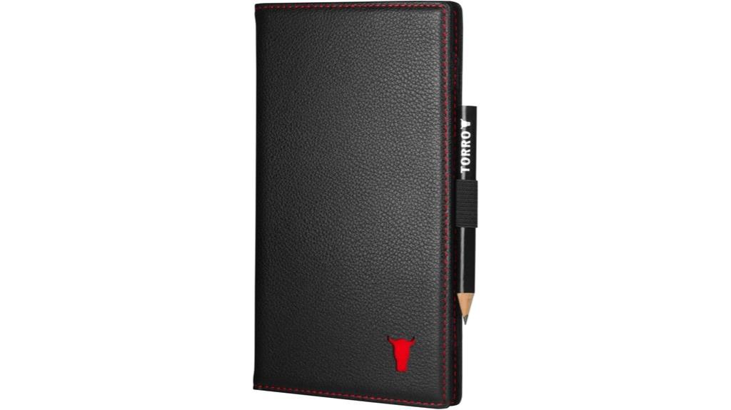 leather golf scorecard holder