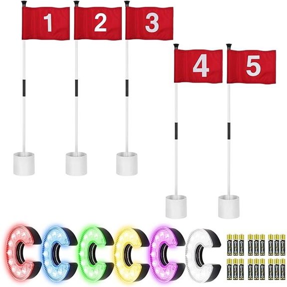 lighted mini golf flagstick