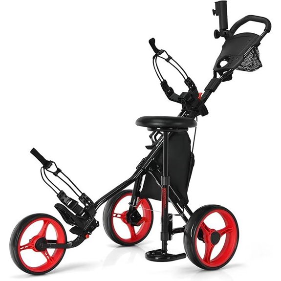 Tangkula Lightweight Golf Push Cart with Seat