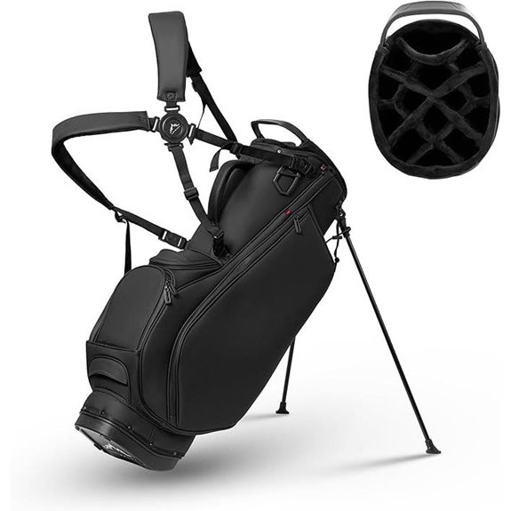 Premium Leather 14-Way Golf Stand Bag for Men
