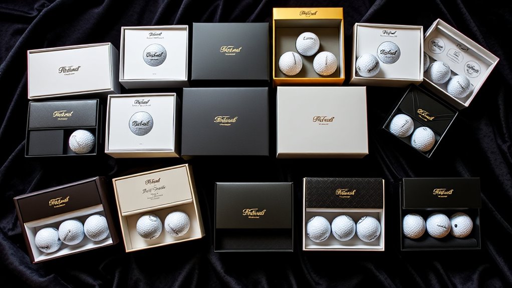 luxury boxed golf balls