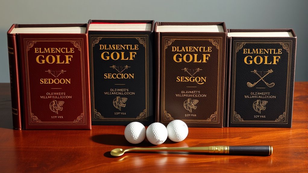 luxury golf book gift set