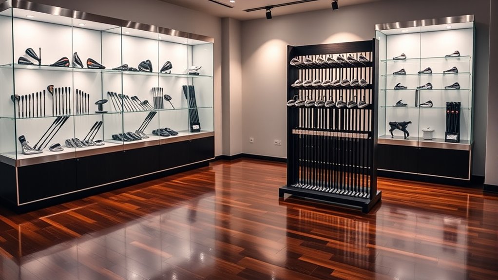 luxury golf club display displays