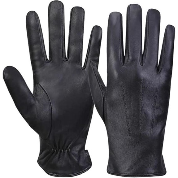 luxury lambskin leather gloves