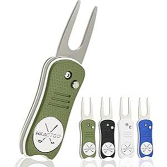 Golf Divot Repair Tool with Magnetic Ball Marker