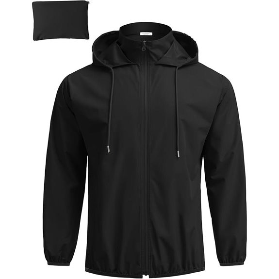 COOFANDY Men's Packable Waterproof Rain Jacket