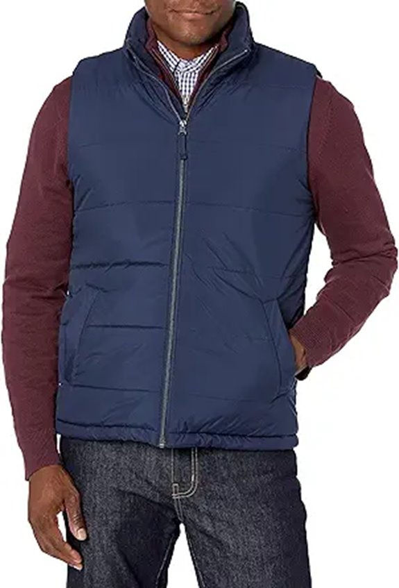Amazon Essentials mens Midweight Fleece-Lined Insulated Puffer Vest