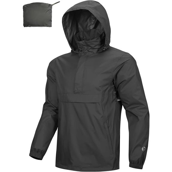Outdoor Ventures Men's Waterproof Packable Rain Jacket