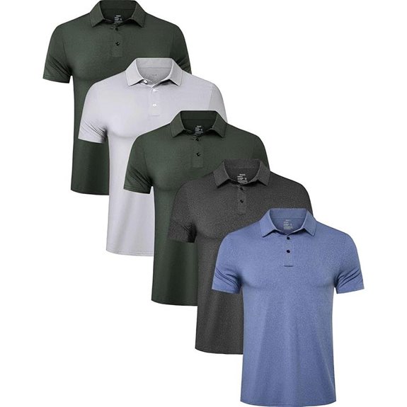 TELALEO Men’s Quick Dry Polo Shirts (4/5 Pack)