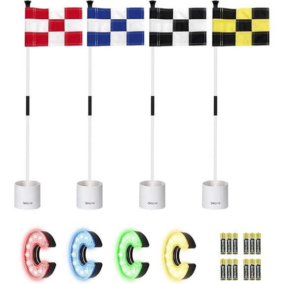 mini golf flags with rgb