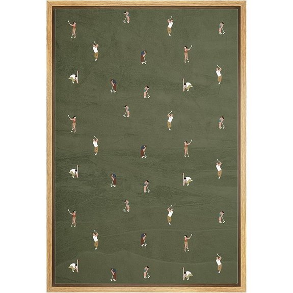 Wall26 Framed Canvas Art: Miniature Golf Players 16