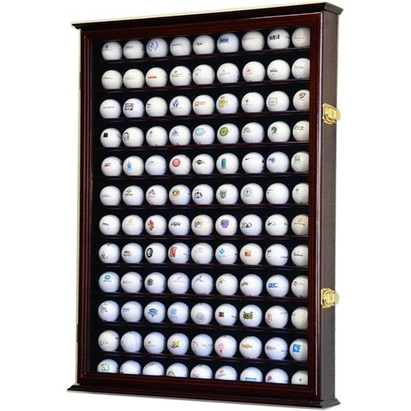 Golf Ball Display Case with Lock Multiple Sizes and Colors