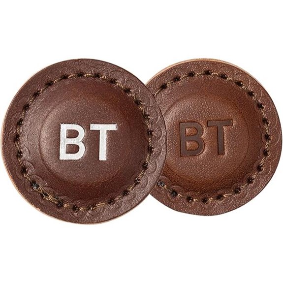Northwind Monogrammed Leather Golf Ball Markers (Set of 2)