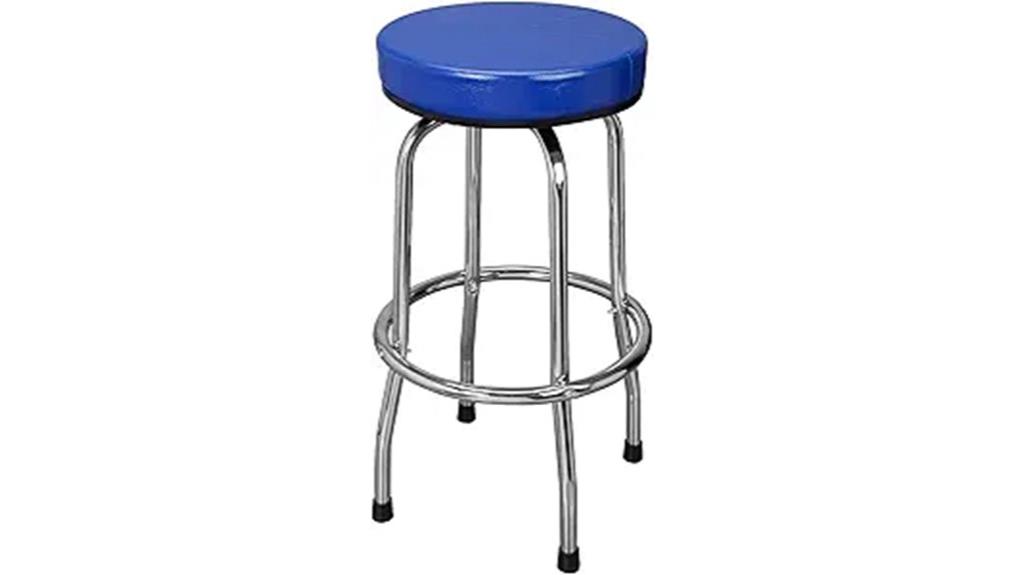 padded chrome bar stool