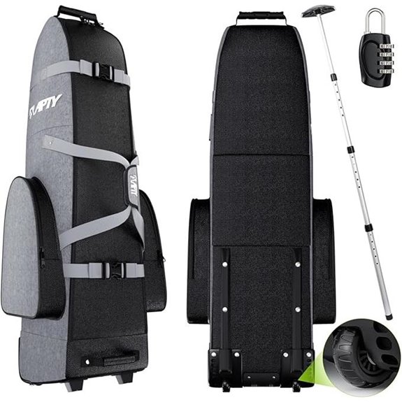 padded golf bag wheels