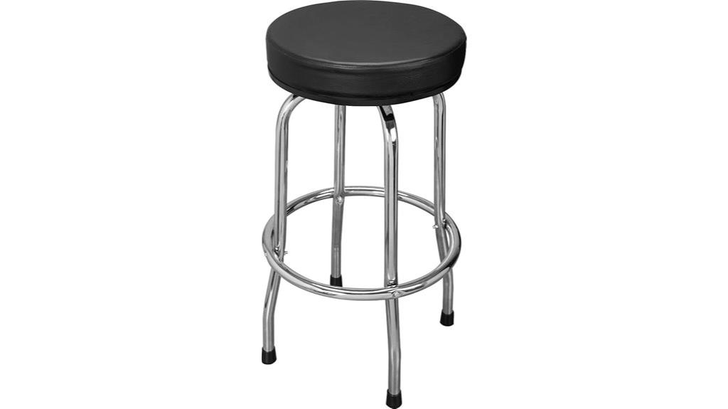 padded seat chrome legs