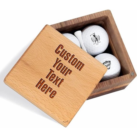 Custom Personalized Golf Gift Set with Wooden Box