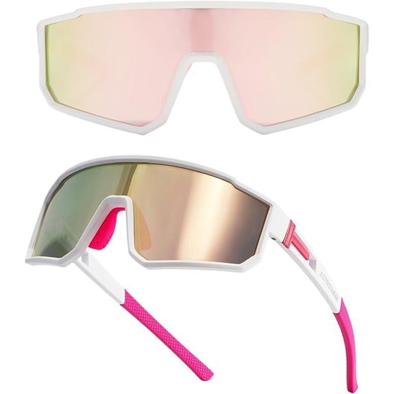 Polarized Running Sunglasses with UV400 and Adjustable Nose