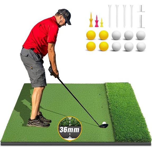 Premium Dual-Turf Golf Mat for Indoor/Outdoor Practice