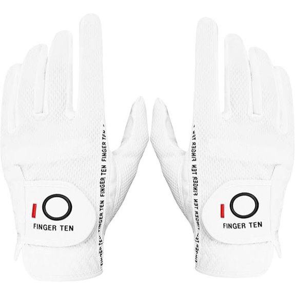 FINGER TEN Premium Rain Golf Gloves (Pair)