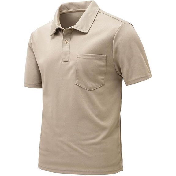 Rdruko Men's Quick Dry Golf Polo Shirt with Pocket