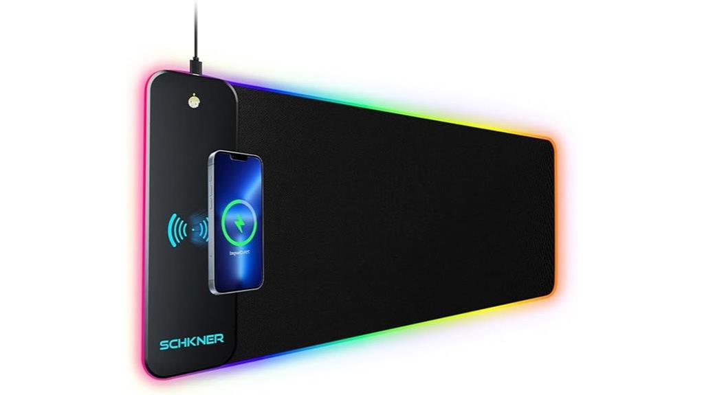 rgb wireless charging mousepad