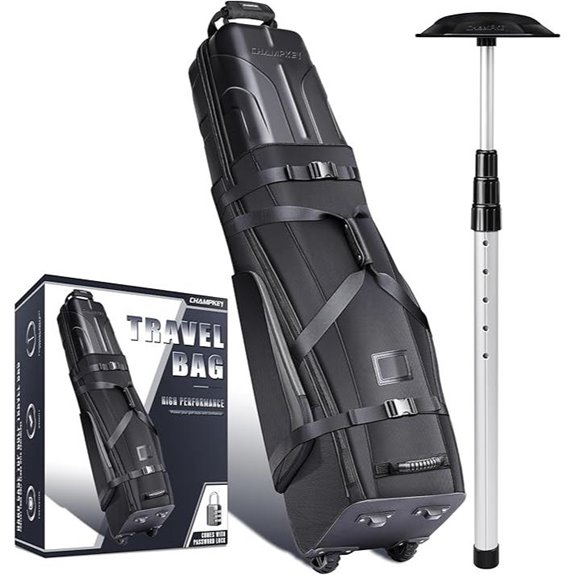 CHAMPKEY Golf Travel Bag with Lock and Wheels