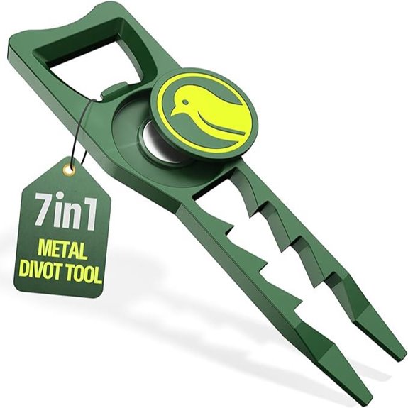 7-in-1 Metal Golf Divot Tool with Magnetic Marker