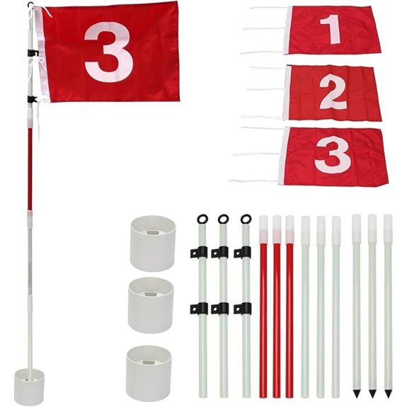 six foot flagstick set