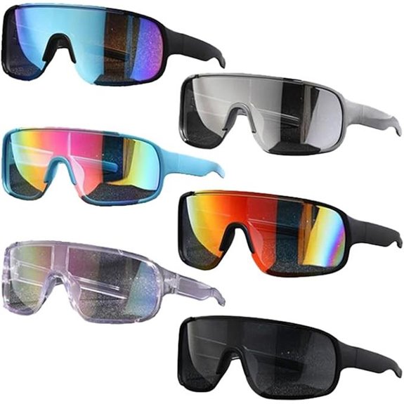 6 Pack Sports Sunglasses with UV400 Protection