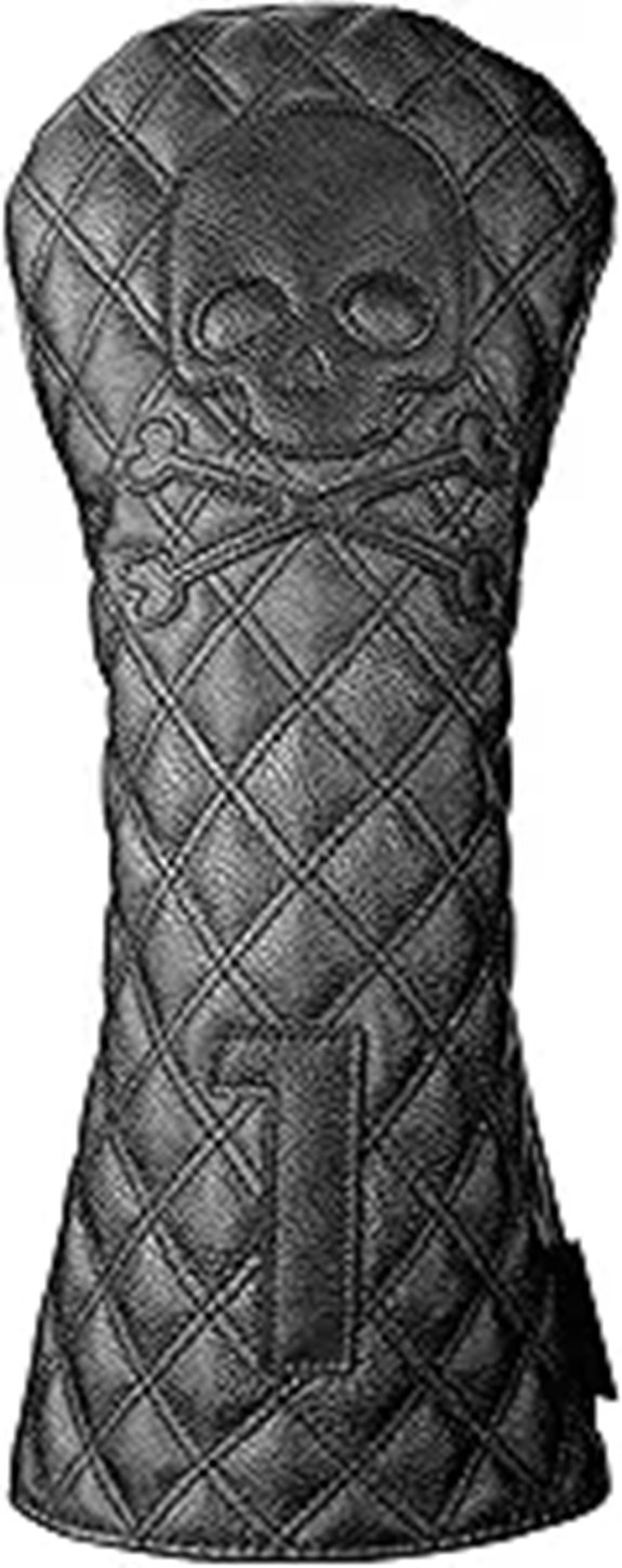 Golf Club Covers Set with Skull Leather Design