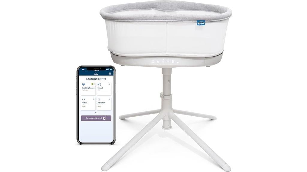 smart connected swivel bassinet