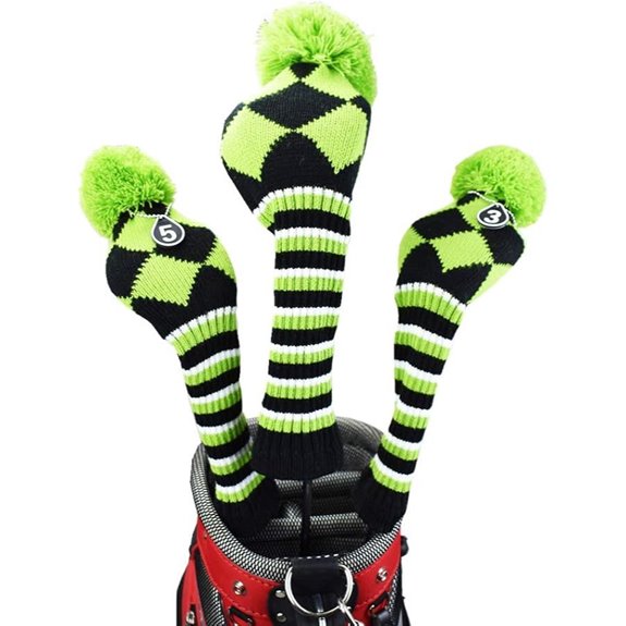 striped golf club covers