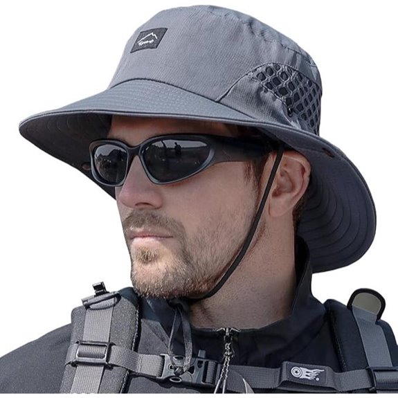 UPF50+ Wide Brim Sun Fishing Hat for Men Women