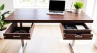 top adjustable desks with storage