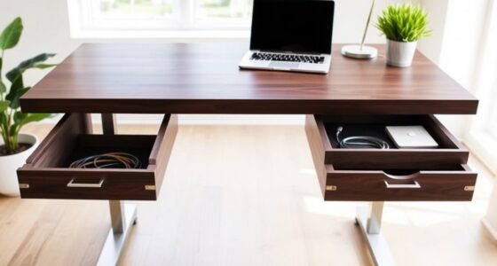 top adjustable desks with storage