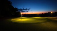 top outdoor putting green lighting