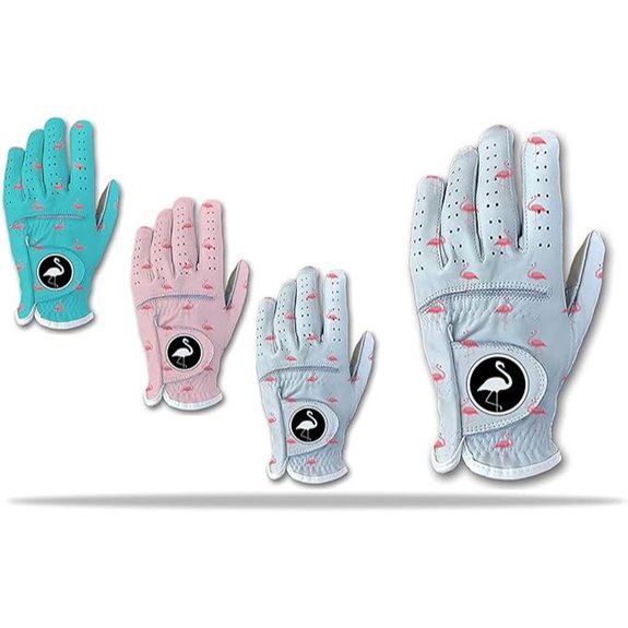 tropical flamingo golf glove
