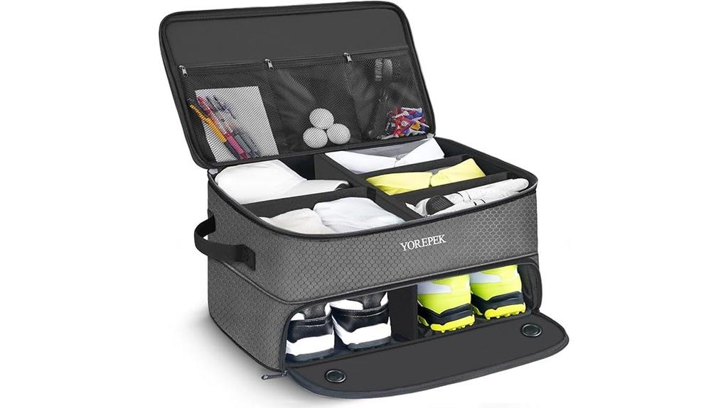 two tier golf trunk organizer