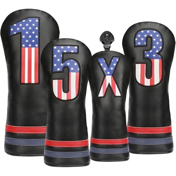 USA Flag Golf Club Head Covers (4 or 1 Pack)
