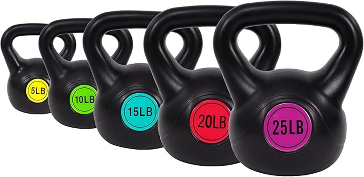 versatile vinyl kettlebell set