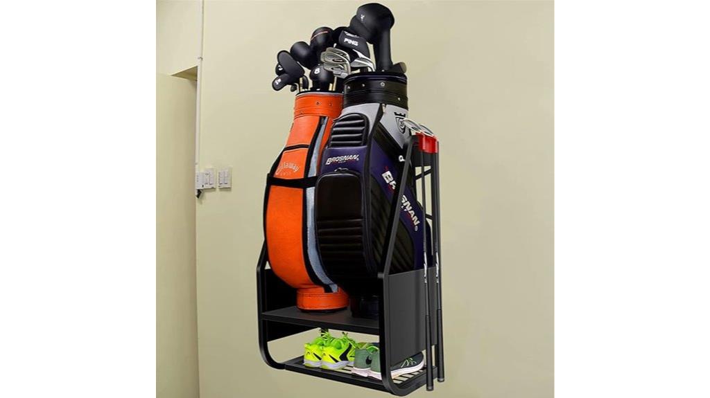 wall mounted golf bag holder
