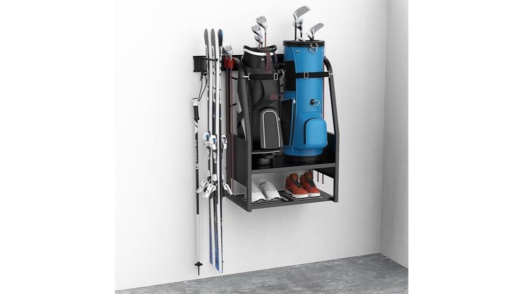 wall mounted golf bag organizer