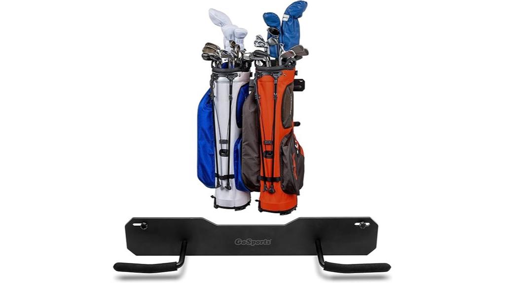 wall mounted golf bag rack