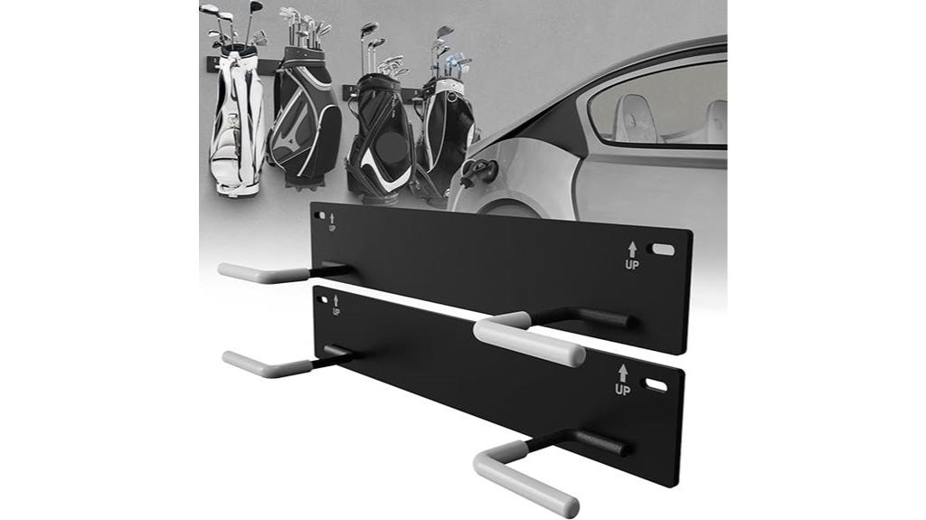 wall mounted golf bag rack
